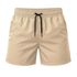 Short Moda Praia Tactel Leve Bege Liso