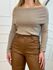 Blusa Modal Ombro a Ombro Bege