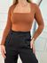 Body Liza Manga Longa Marrom