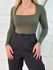 Body Liza Manga Longa Verde Militar