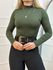 Body Poliamida Gola Verde Militar