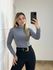Body Poliamida Gola Cinza