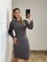 Vestido Midi Modal Cinza
