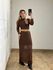 Vestido Tule Marrom