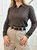 Blusa Modal Polo Marrom Café