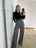 Calça Pantalona Alfaiataria Cinza