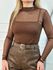 Blusa Tule Marrom