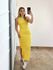 Vestido Ribana Regata Longo Amarelo