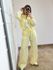 Conjunto Calça e Casaco Amarelo Manteiga