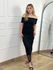 Vestido Tule Ombro a Ombro Preto
