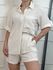 Conjunto Linho Short e Camisa Cru