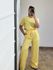 Conjunto Calça e Blusa Amarelo Manteiga