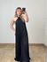 Vestido Longo Plissado Preto