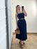 Vestido Midi Linho Azul Marinho
