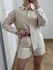 Conjunto Short e Camisa Manga Longa Nude