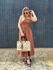 Vestido Midi Linho Marrom