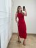 Vestido Ribana Regata Longo Vermelho