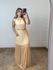 Vestido Longo Tule Amarelo Manteiga