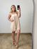 Vestido Crepe Curto Nude