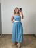 Vestido Midi Linho Azul