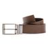 Cinto Masculino em Couro Dupla Face 4 Cm Largura - Preto / Pinhão