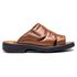 Chinelo Comfort Ransterine Masculino em Couro Caramelo