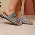 Sandalia Papete Birken Pedraria Confort Rast Shoes – Prata Velha