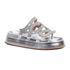 Sandália Papete Com Pedraria Snake Rast Shoes Luxo – Prata