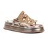 Sandália Papete Com Pedraria Snake Rast Shoes Luxo – Dourado