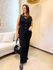 Conjunto Calça +Colete Tricot Preto Valentina