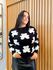 Blusa Tricot Urso Preta