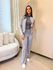 Conjunto Listra Marcela Cinza Tricot 
