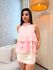 Blusa Bela Poá Branca/ Rosa