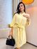 Vestido Sandra Amarelo Manteiga