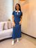 Vestido Gola Polo Azul Jeans Moletinho 