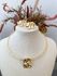 Conjunto Colar e Brinco Dourado Amassadinho