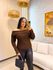 Tricot Jade Marrom Ombro a Ombro 