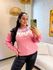 Tricot Bia Rosa Estampado