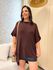 Blusa Cler Tricot Marrom