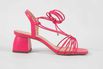 Sandália Tiras Pink Salto Bloco Ref. 09591.09972