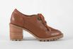 Bota Feminina Oxford em Couro Caramelo Ref. 09722.09423