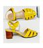 Sandalia Veneto Salto Bloco Amarelo Ref. 09471.09942