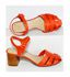 Sandalia Veneto Salto Bloco Laranja Ref. 09471.09942