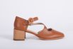 Sapato de Couro Mary Jane Camel Ref. 09932.09913