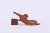 Sapato Couro Salto Bloco Caramelo Ref. 09422.09992