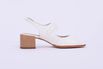 Sapato Couro Salto Bloco Branco Ref. 09422.09992
