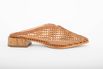 Mule Couro Tramado Caramelo Ref. 09422.09992