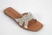 Rasteira Feminina Tiras Trançadas Off White Ref. 0949.09431 