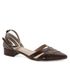 Scarpin salto baixo couro Le Mans Chocolate