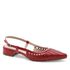 Scarpin Salto Baixo Couro Mende Vermelho